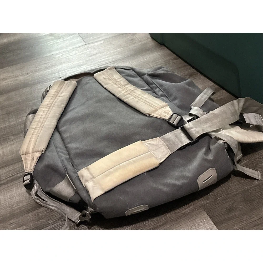 Vintage Eastpak Made in USA Backpack Extra Large 24in Travel Bag Gray Mens